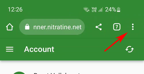 Chrome menu button